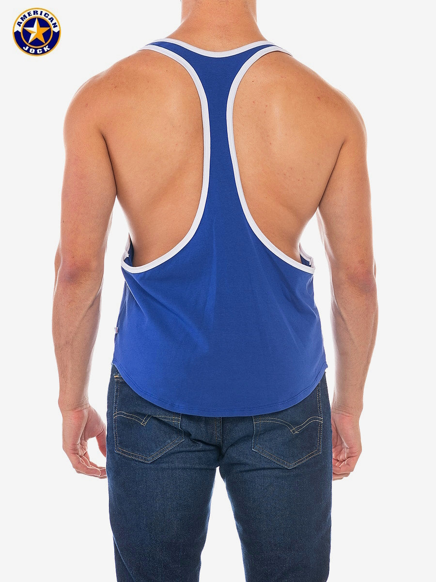 AMERICAN JOCK 8407 Men's Sports Stringer Tank - Royal Blue
