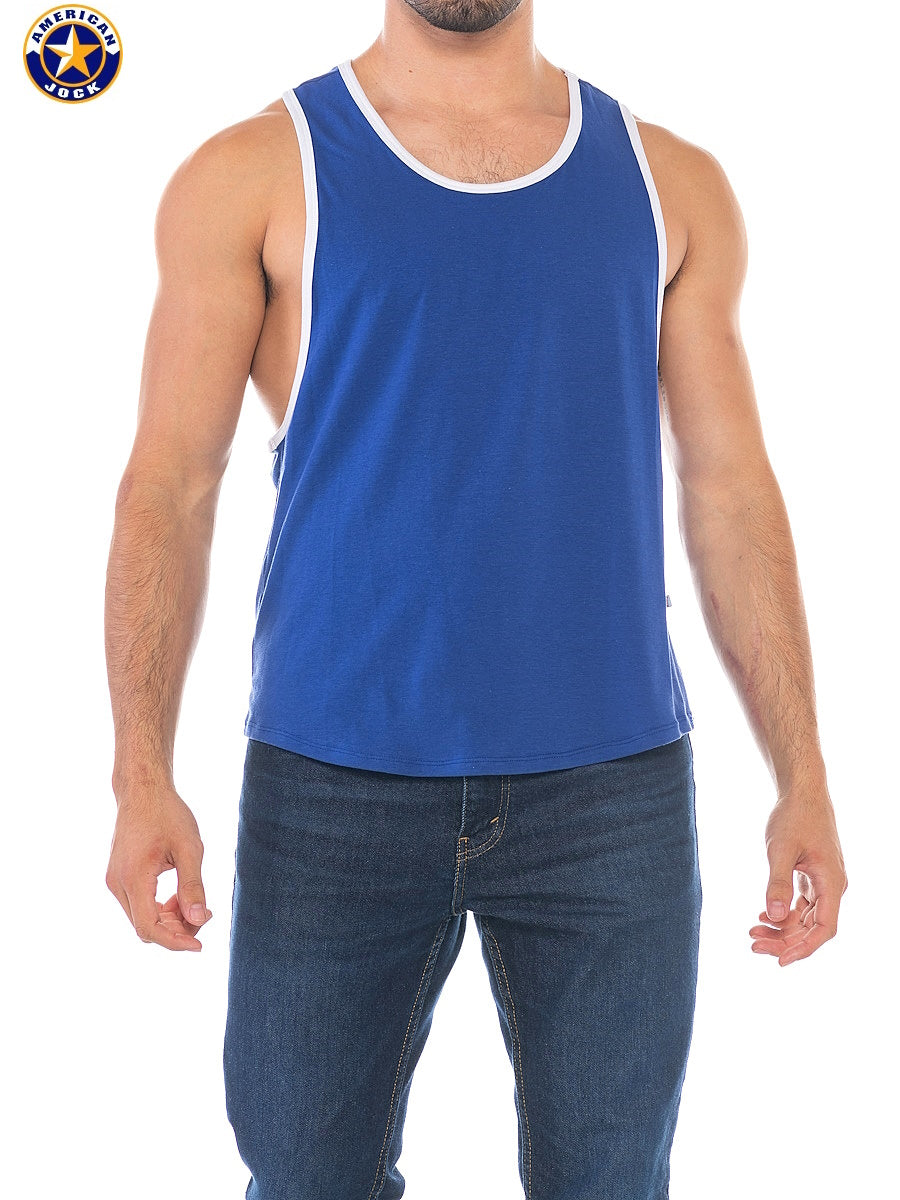 AMERICAN JOCK 8405 Men's Sports Deep Armhole Tank - Royal Blue