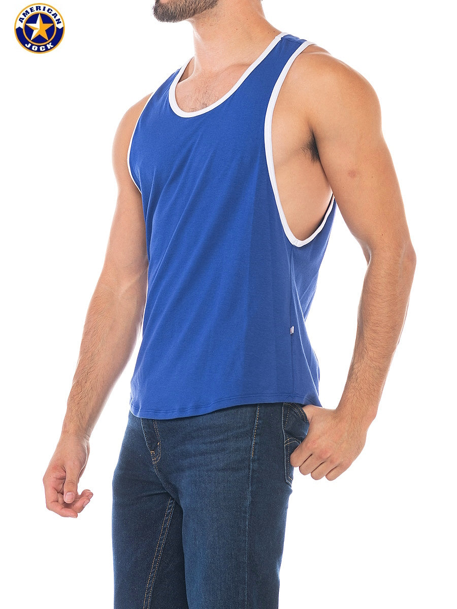 AMERICAN JOCK 8405 Men's Sports Deep Armhole Tank - Royal Blue