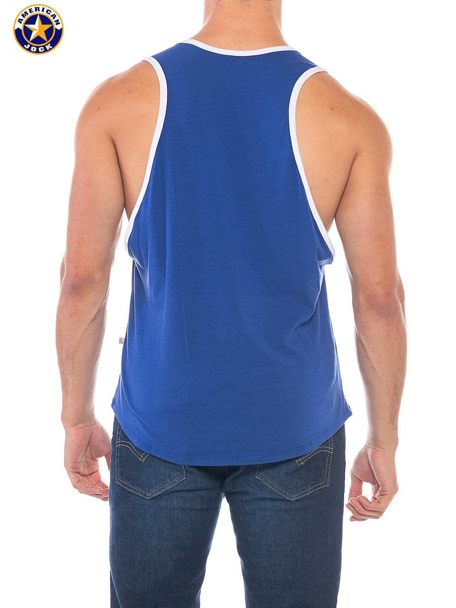 AMERICAN JOCK 8405 Men's Sports Deep Armhole Tank - Royal Blue