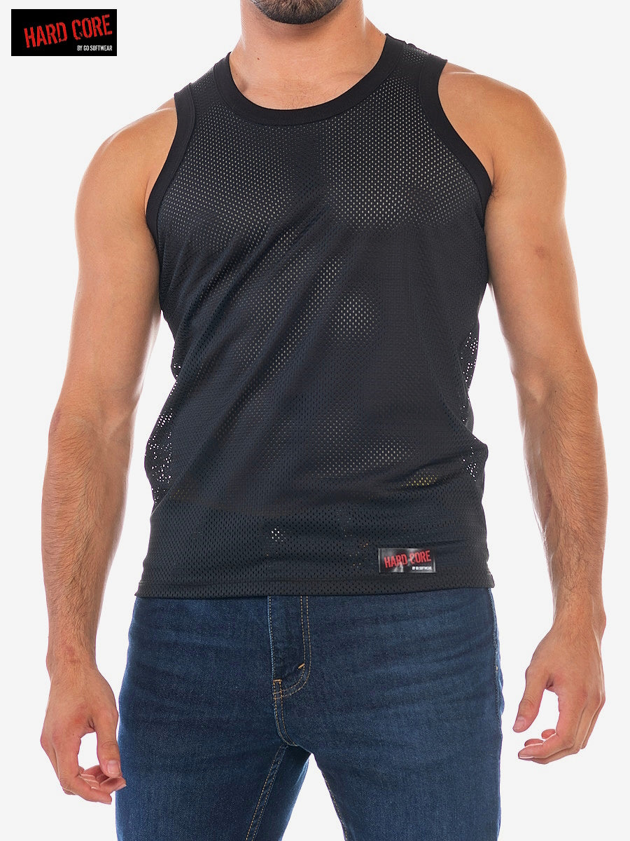 Hard Core 5555 Men's X Mesh Tank - Midnight
