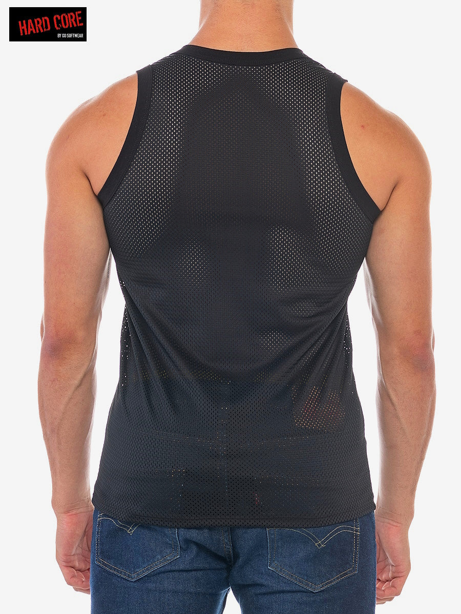 Hard Core 5555 Men's X Mesh Tank - Midnight