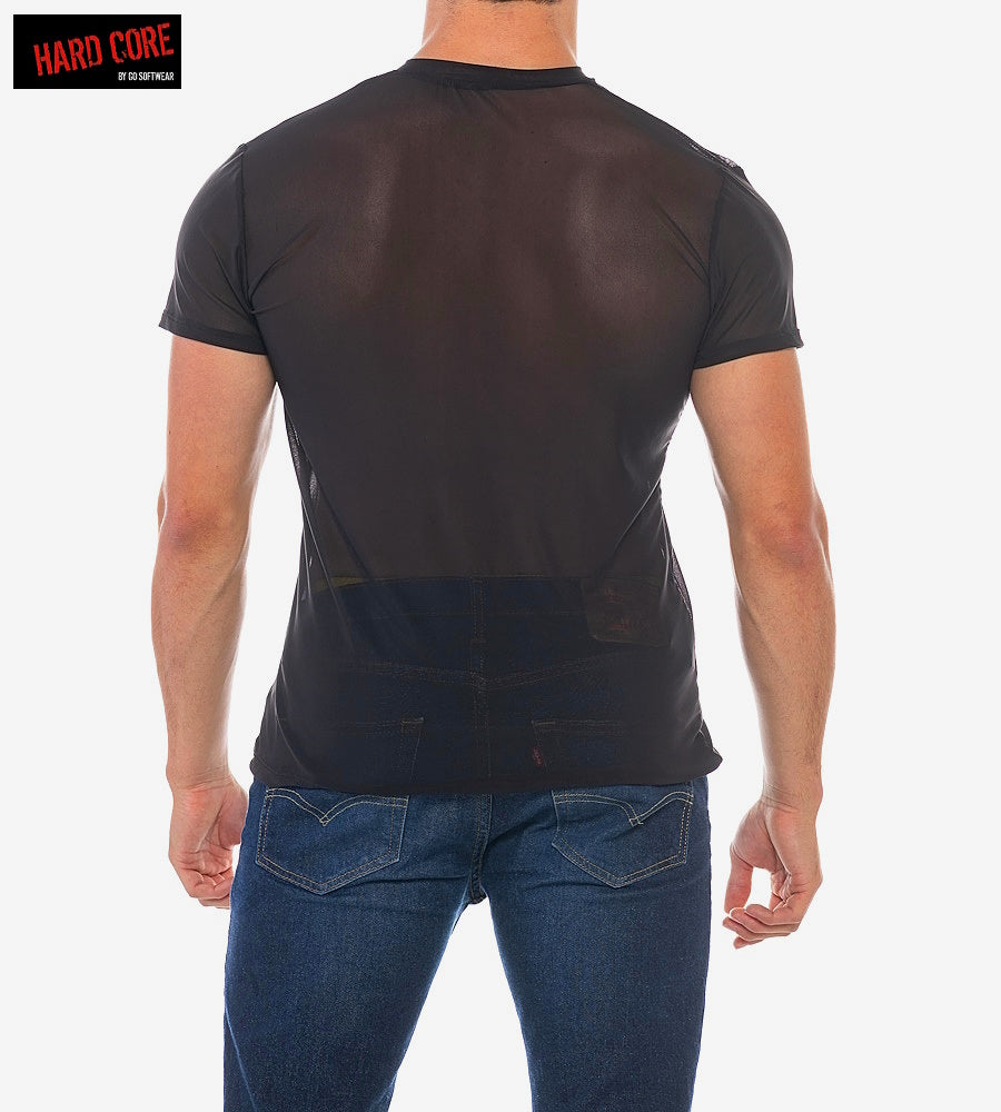 Hard Core 5537 Men's X Mini Mesh V-Tee - Midnight
