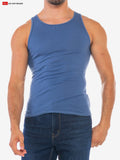 Go Softwear 4915 Men's Resort Rib Tank - Bluebell