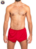 AMERICAN JOCK 8316 Men's Ultra Running Short - Bright Cardinal