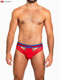 Go Softwear 6435 Men's Sheer Mesh Scoop Thong - Scarlet Red