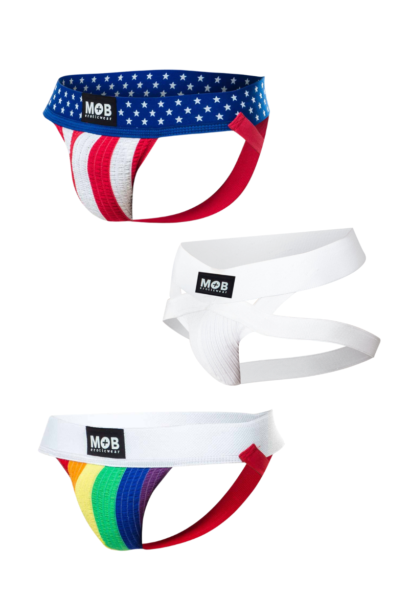 MOB Eroticwear Men's Jockstrap Underwear Bundle