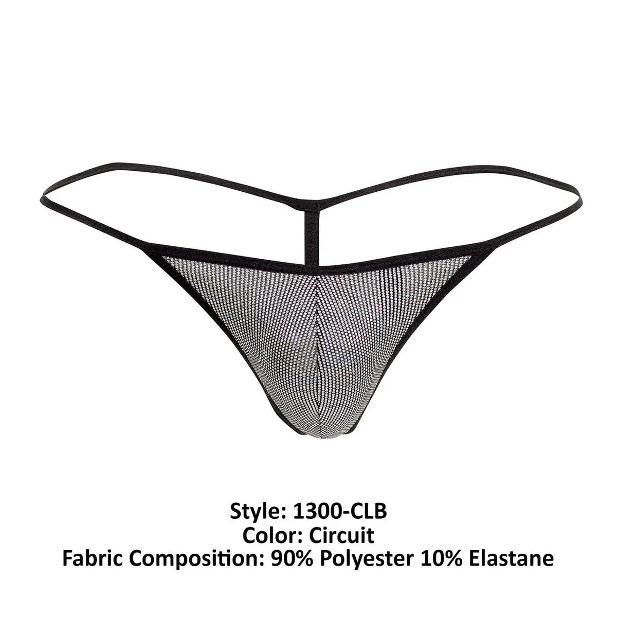 Doreanse Men's Underwear 1300-CLB Disco Thongs Color Circuit