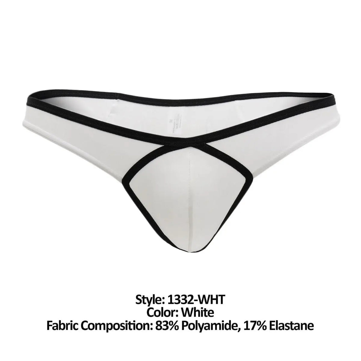 Doreanse Men's Underwear 1332-WHT Loop Thong Color White