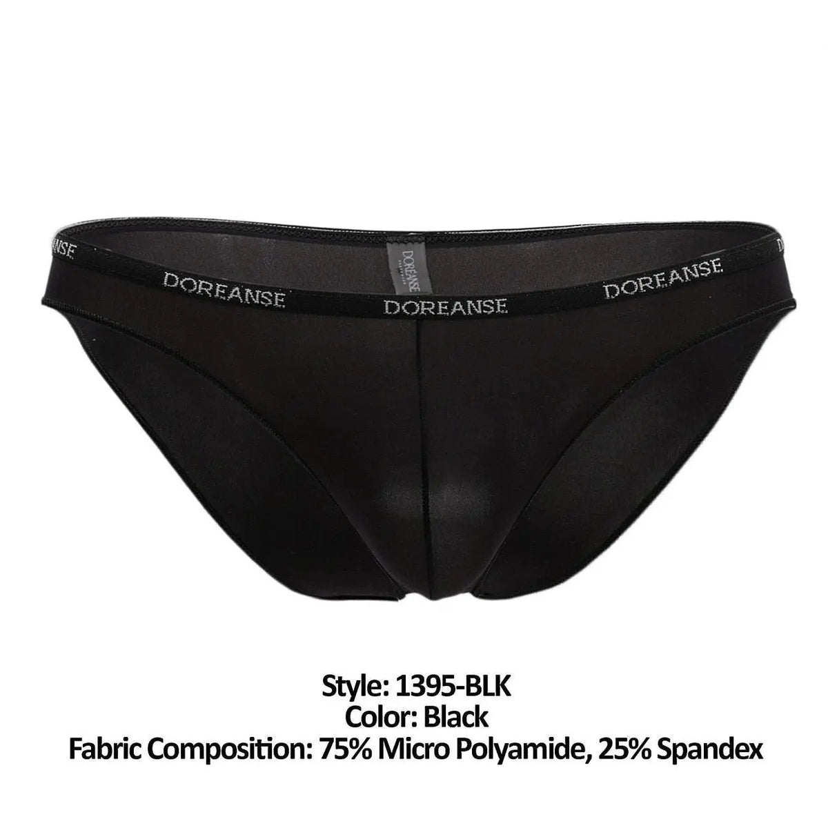 Doreanse Men's Underwear 1395-BLK Aire Bikini Color Black