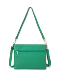 VICKY LEATHER XBODY BAG-  E1-0807A-GRN