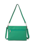 VICKY LEATHER XBODY BAG-  E1-0807A-GRN- SALE