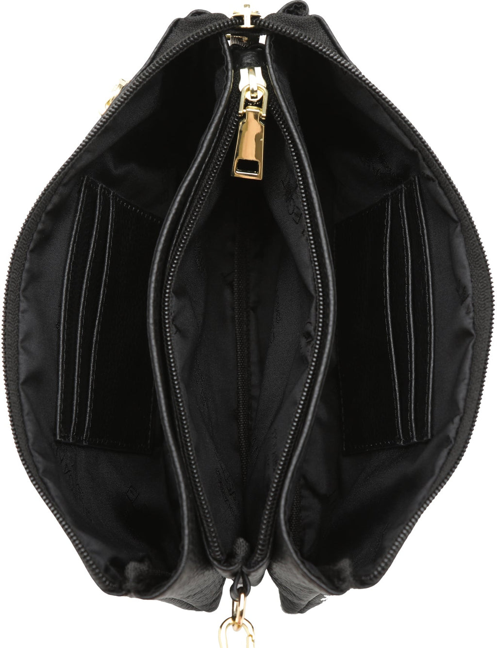 CANDICE LEATHER WALLET WITH SHOULDER STRAP- E1-0809-BLK/CAM
