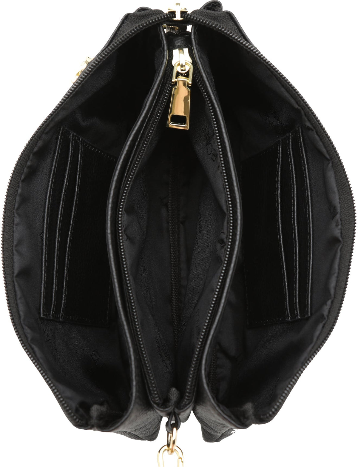 CANDICE LEATHER WALLET WITH SHOULDER STRAP- E1-0809-BLK/CAM
