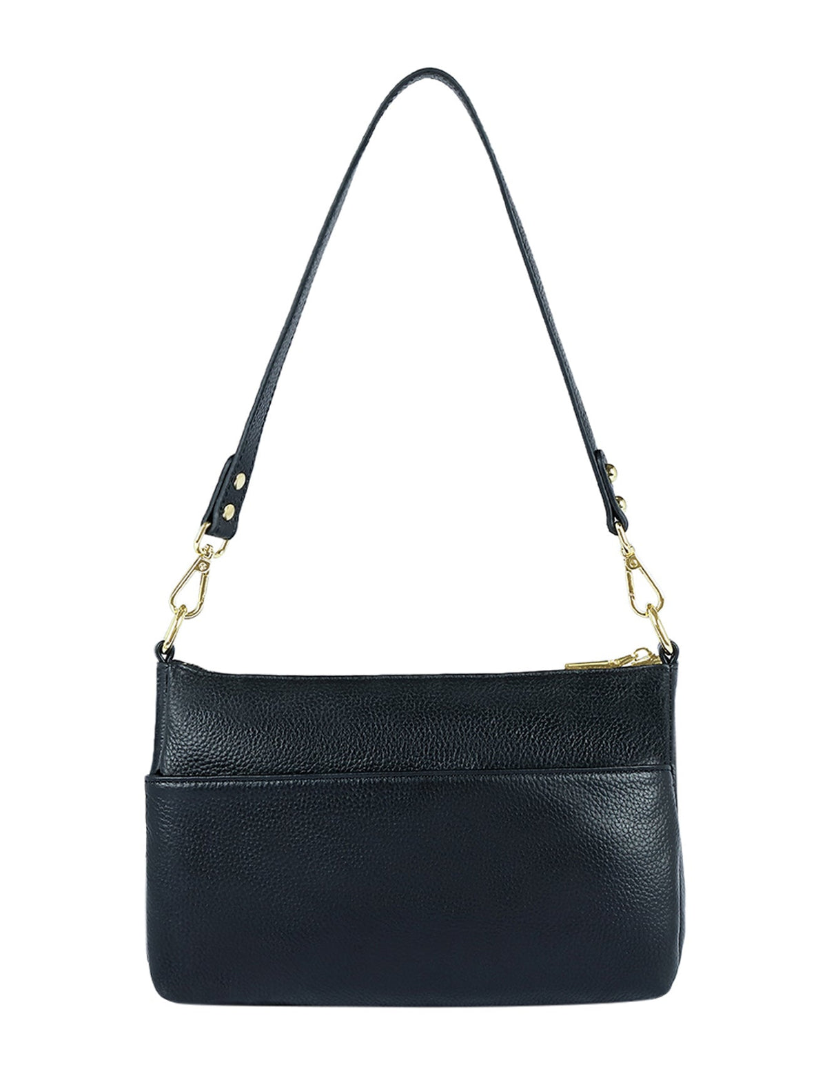 FELICITY LEATHER XBODY BAG- E1-0814A-BLK