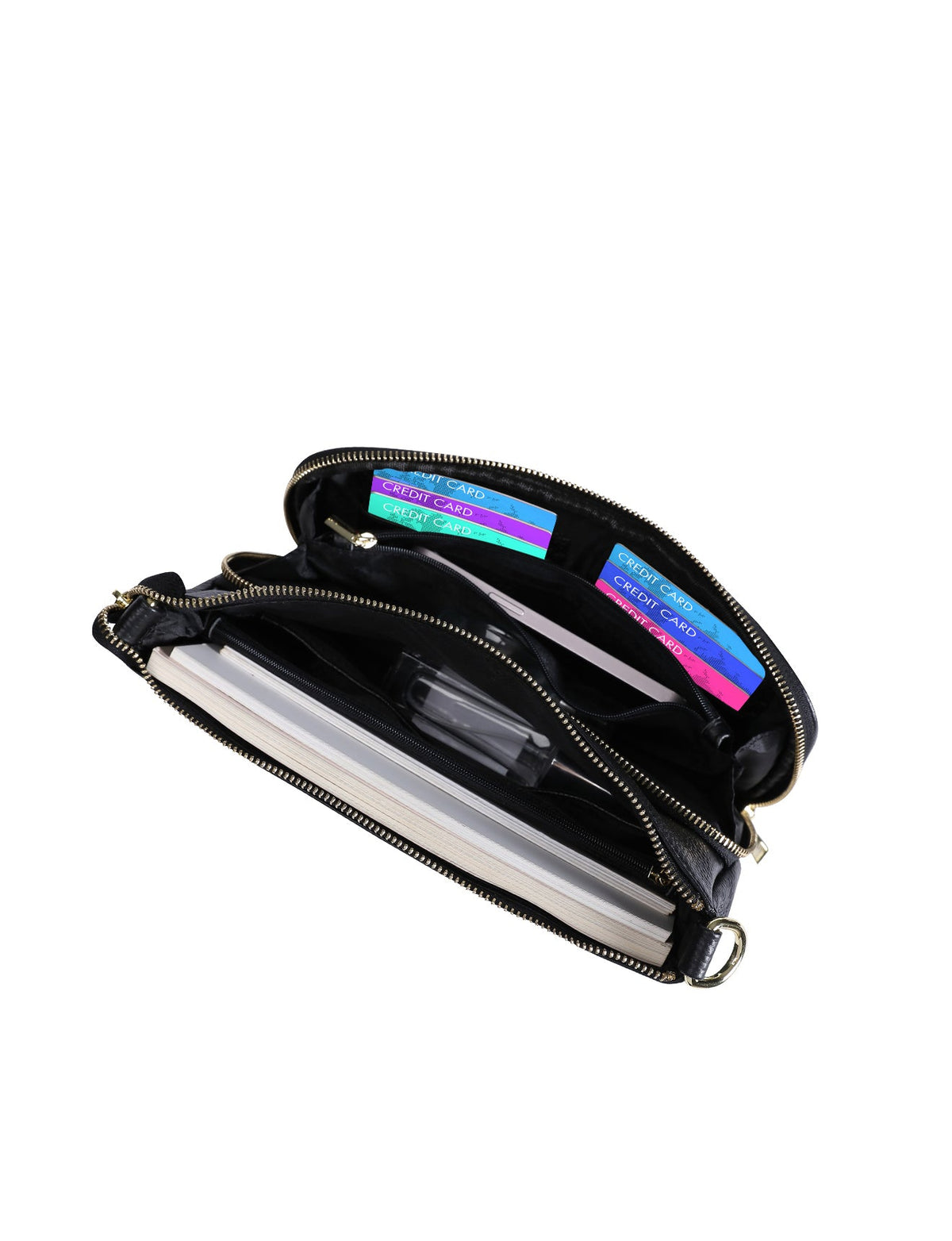 FELICITY LEATHER XBODY BAG- E1-0814A-BLK