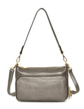 FELICITY LEATHER XBODY BAG- E1-0814A-PEWTER