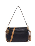 ANTONELLA LEATHER XBODY BAG- E1-0819-BLK/CAM