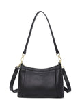 MARCIA LEATHER XBODY BAG- BLACK- E1-0830-BLK