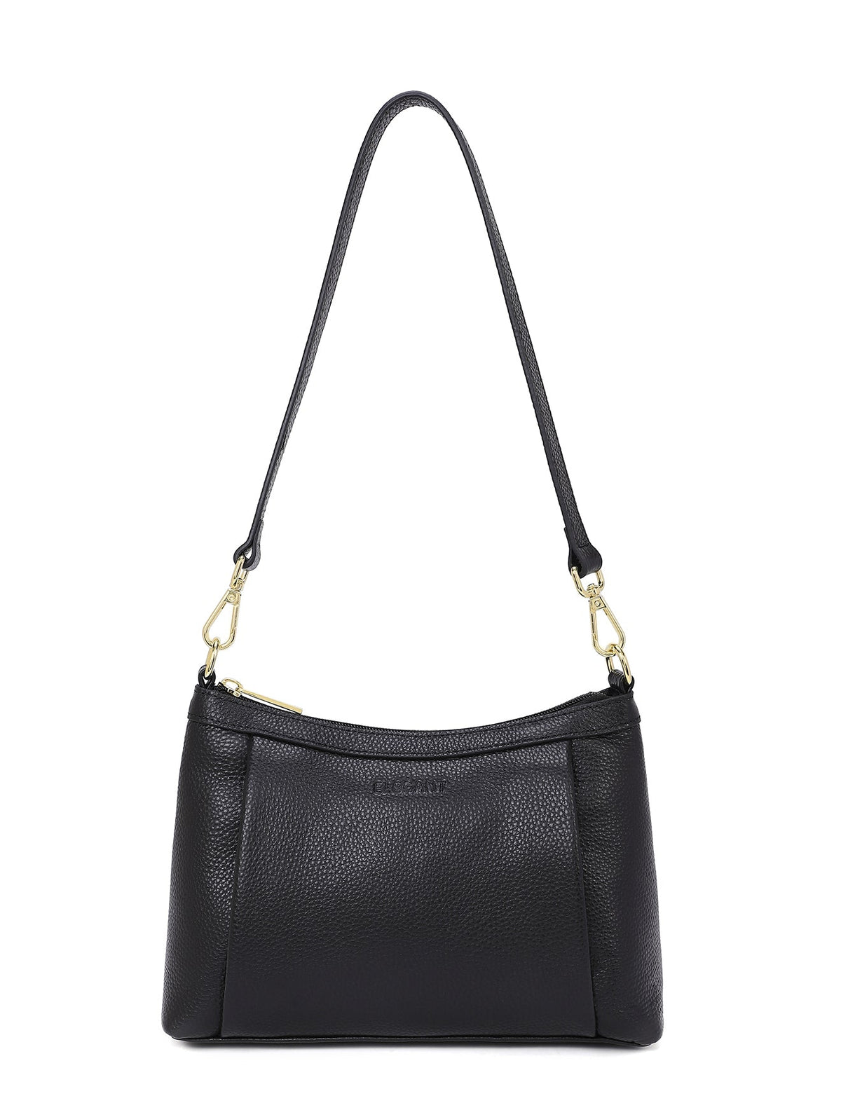MARCIA LEATHER XBODY BAG- BLACK- E1-0830-BLK