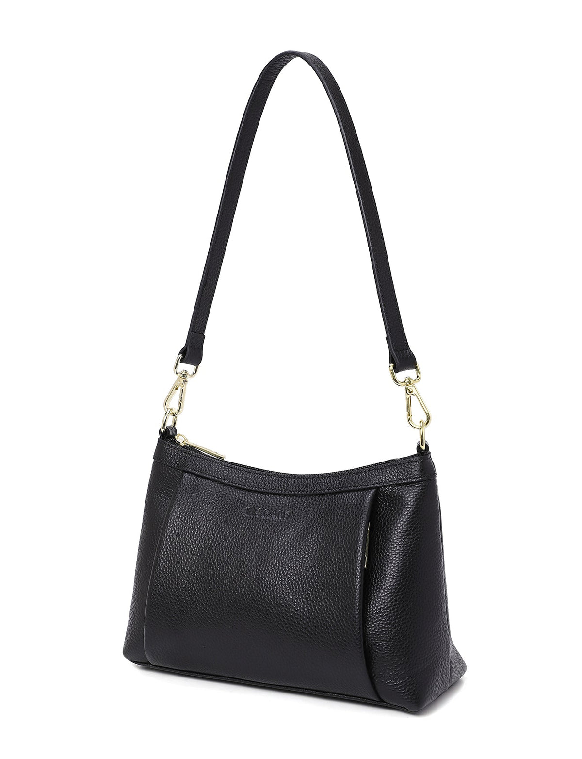 MARCIA LEATHER XBODY BAG- BLACK- E1-0830-BLK