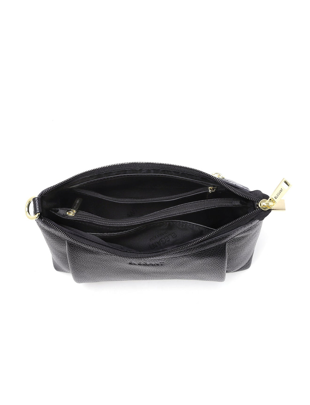 MARCIA LEATHER XBODY BAG- BLACK- E1-0830-BLK- SALE