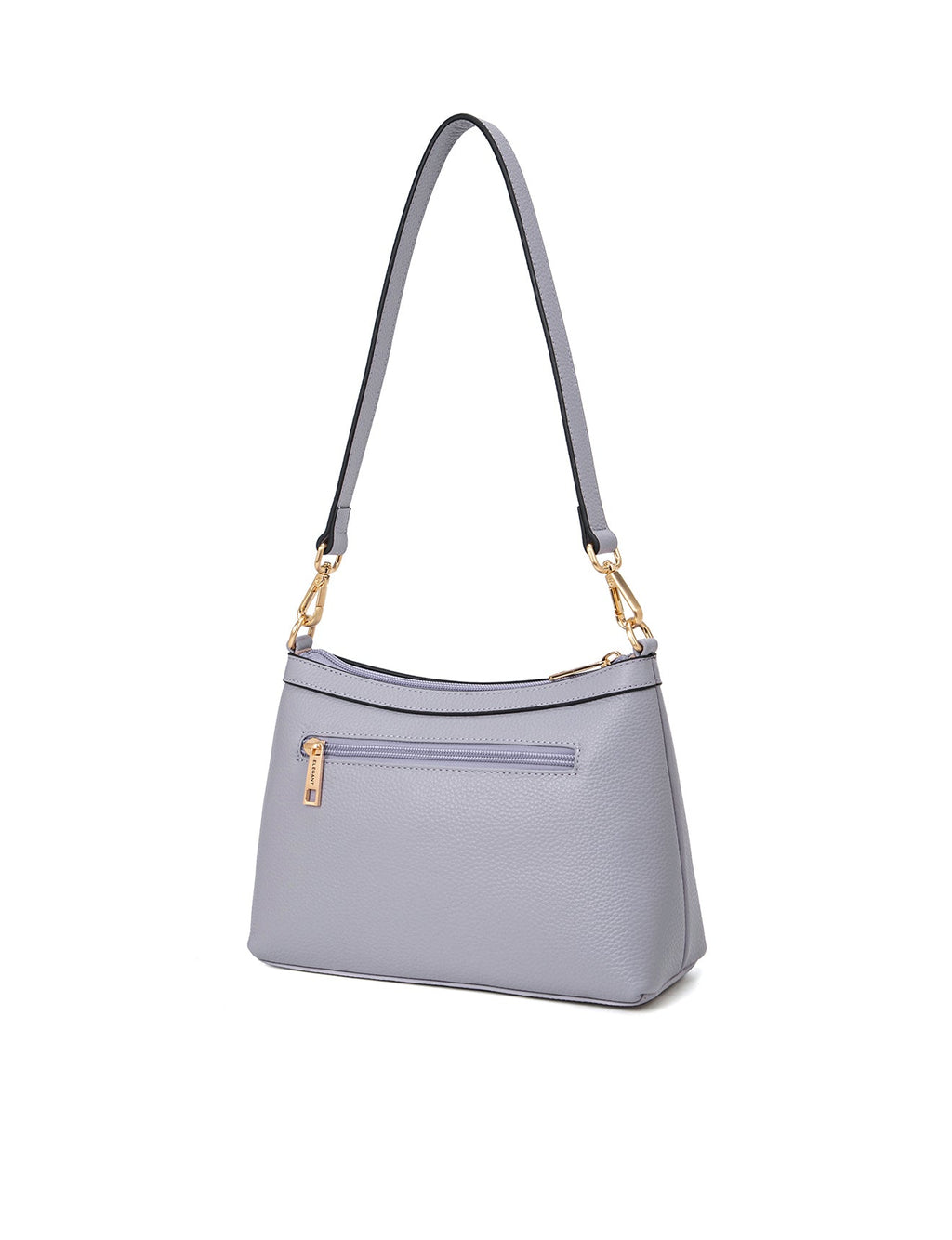 MARCIA LEATHER XBODY BAG- BLACK- E1-0830-CORNFLOWER