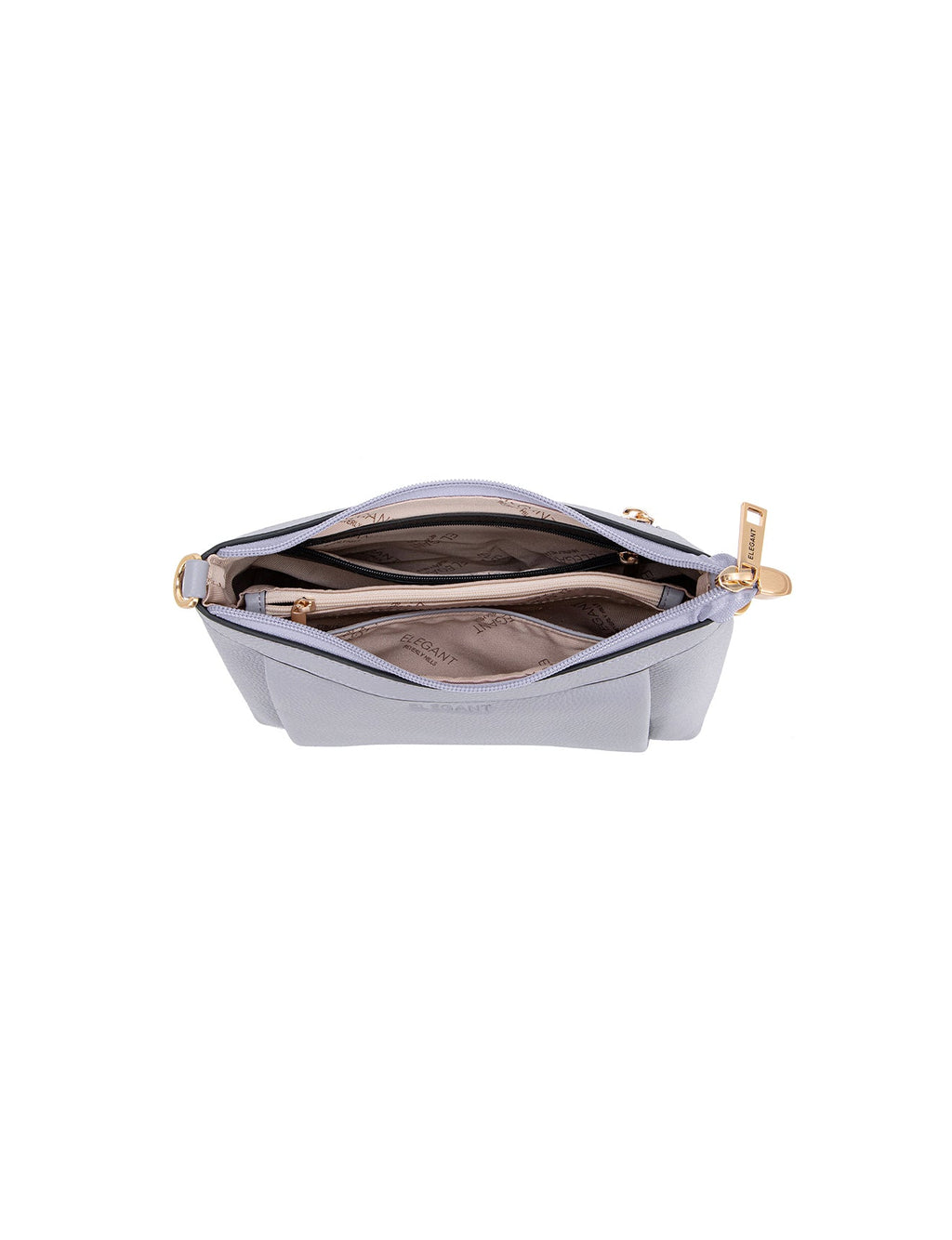 MARCIA LEATHER XBODY BAG- BLACK- E1-0830-CORNFLOWER