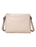 KATRINA MULTI COMPARTMENT LEATHER XBODY BAG- E1-0835-IVORY/PUTTY-SALE