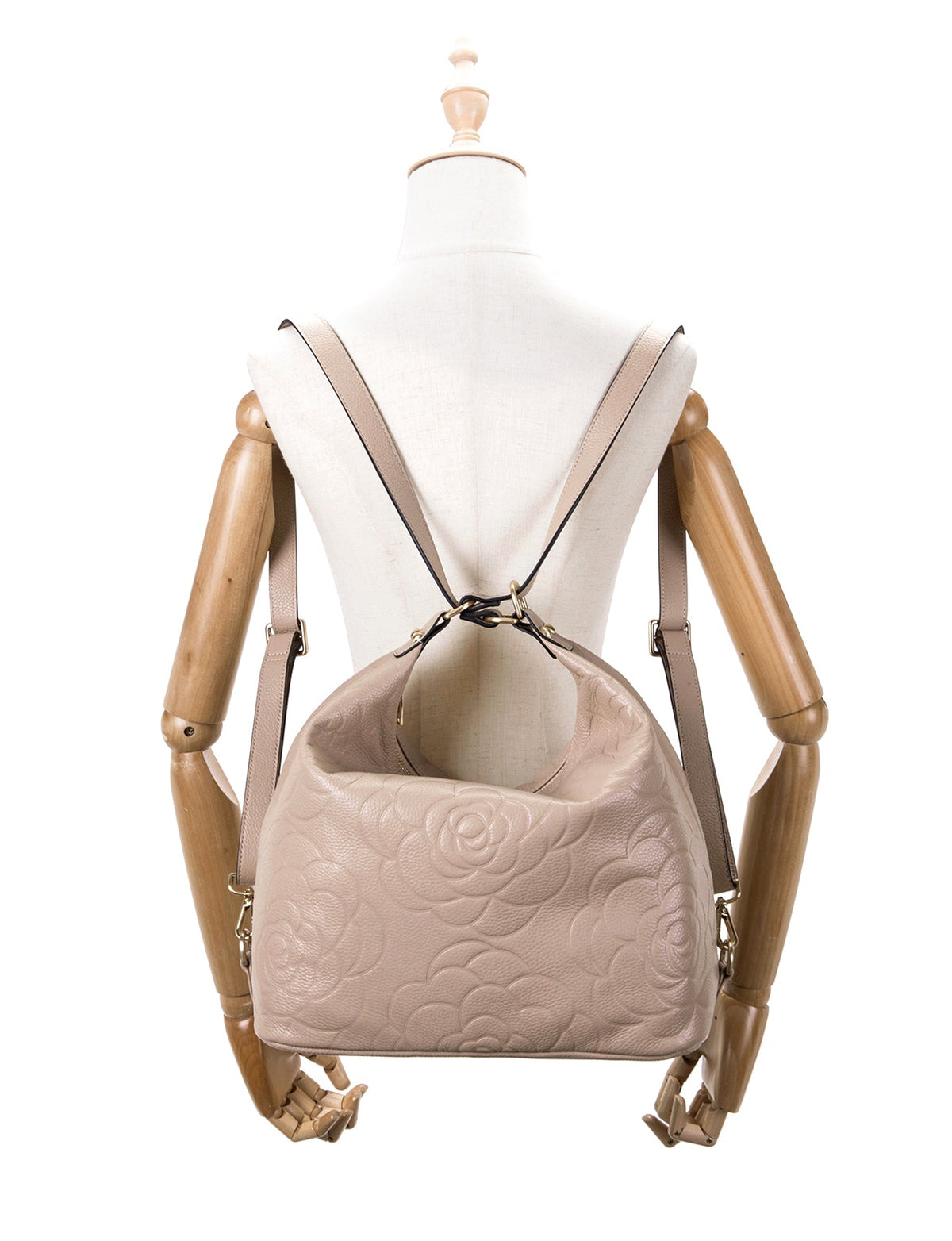 ROSANNA LEATHER CONVERTIBLE BACKPACK- E1-0839-PUTTY