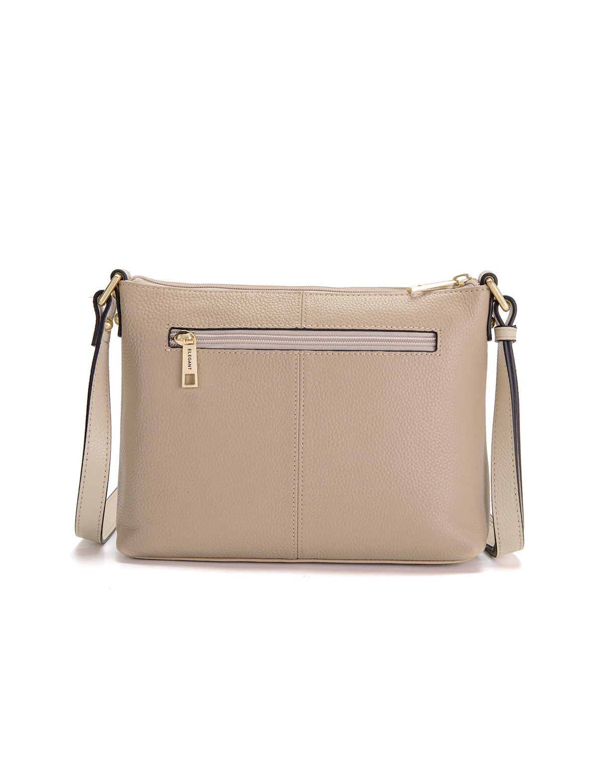 FRANCIS LEATHER XBODY BAG WITH RFID COMPARTMENT- E1-0840-PUTTY/IVORY- SALE