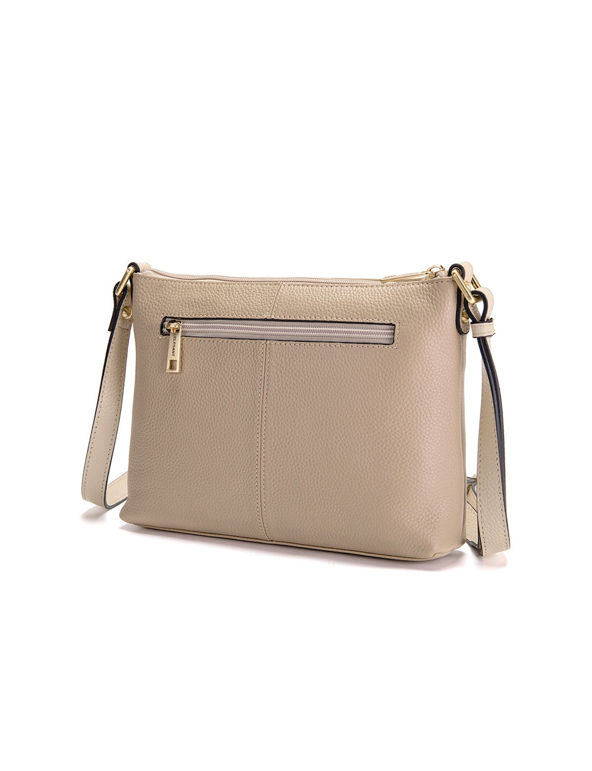 FRANCIS LEATHER XBODY BAG WITH RFID COMPARTMENT- E1-0840-PUTTY/IVORY- SALE