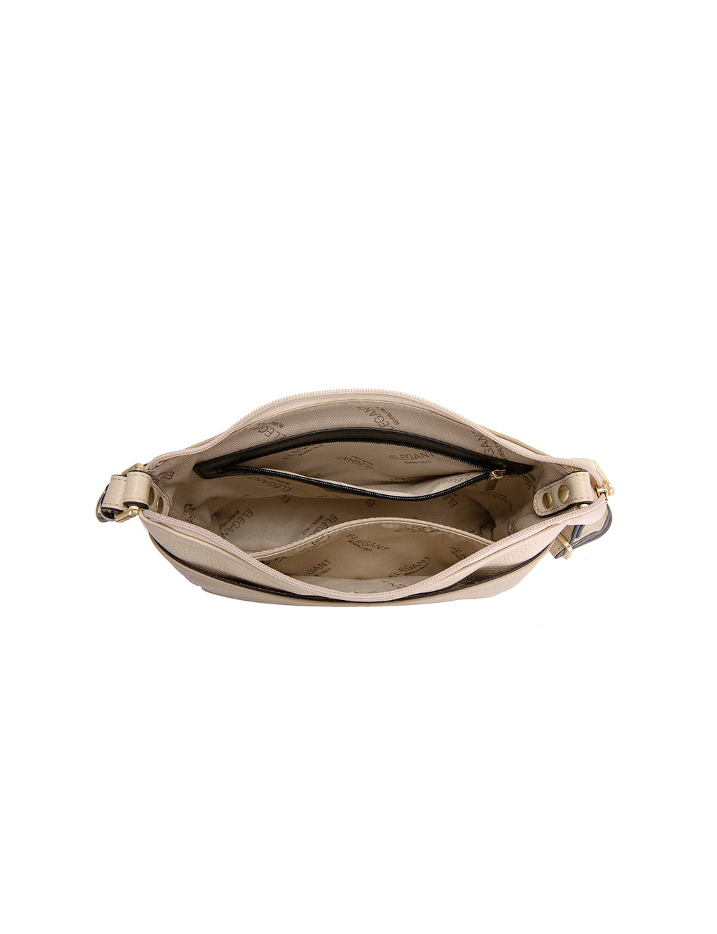 FRANCIS LEATHER XBODY BAG WITH RFID COMPARTMENT- E1-0840-PUTTY/IVORY- SALE