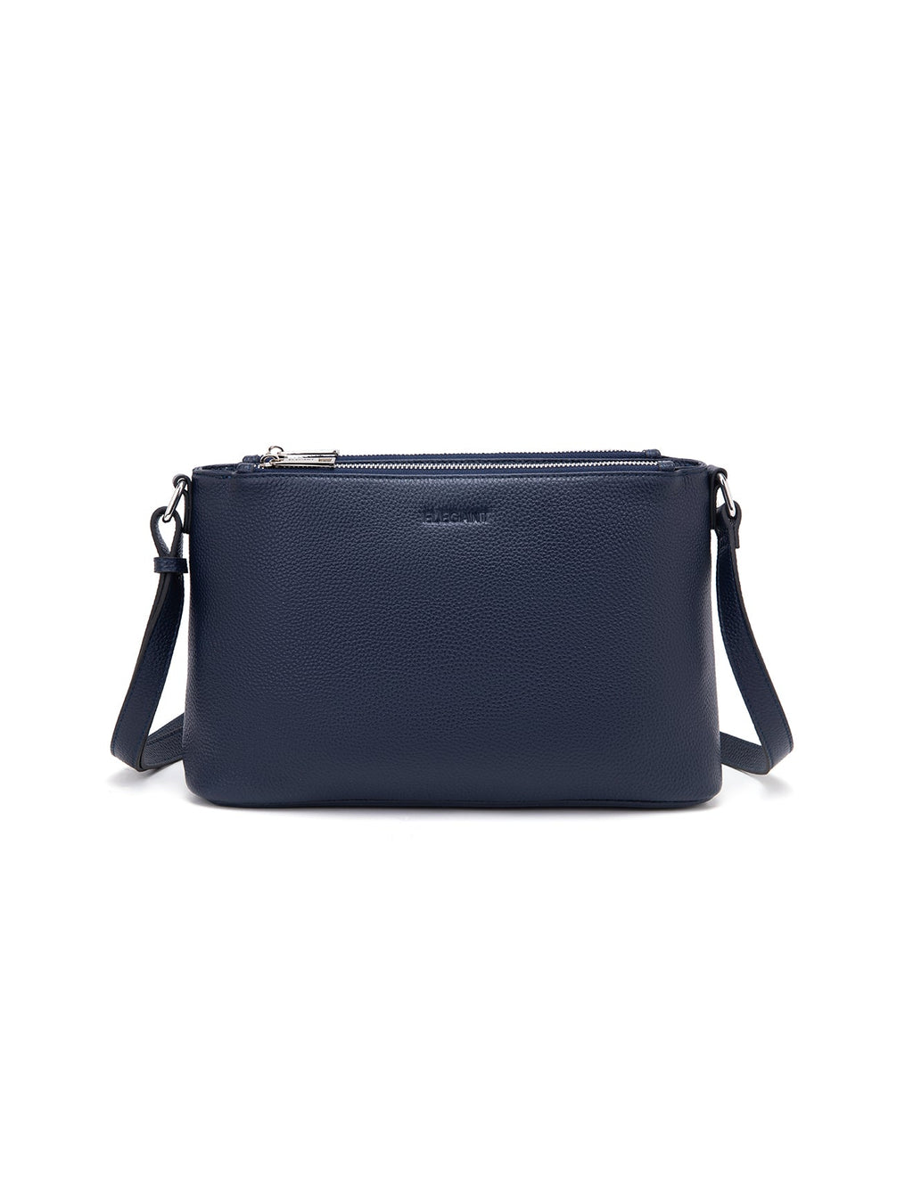 GABRIELLA TRIPLE COMPARTMENT LEATHER BAG- E1-0846-NVY