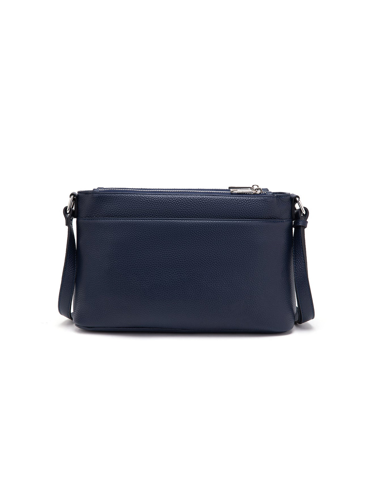 GABRIELLA TRIPLE COMPARTMENT LEATHER BAG- E1-0846-NVY