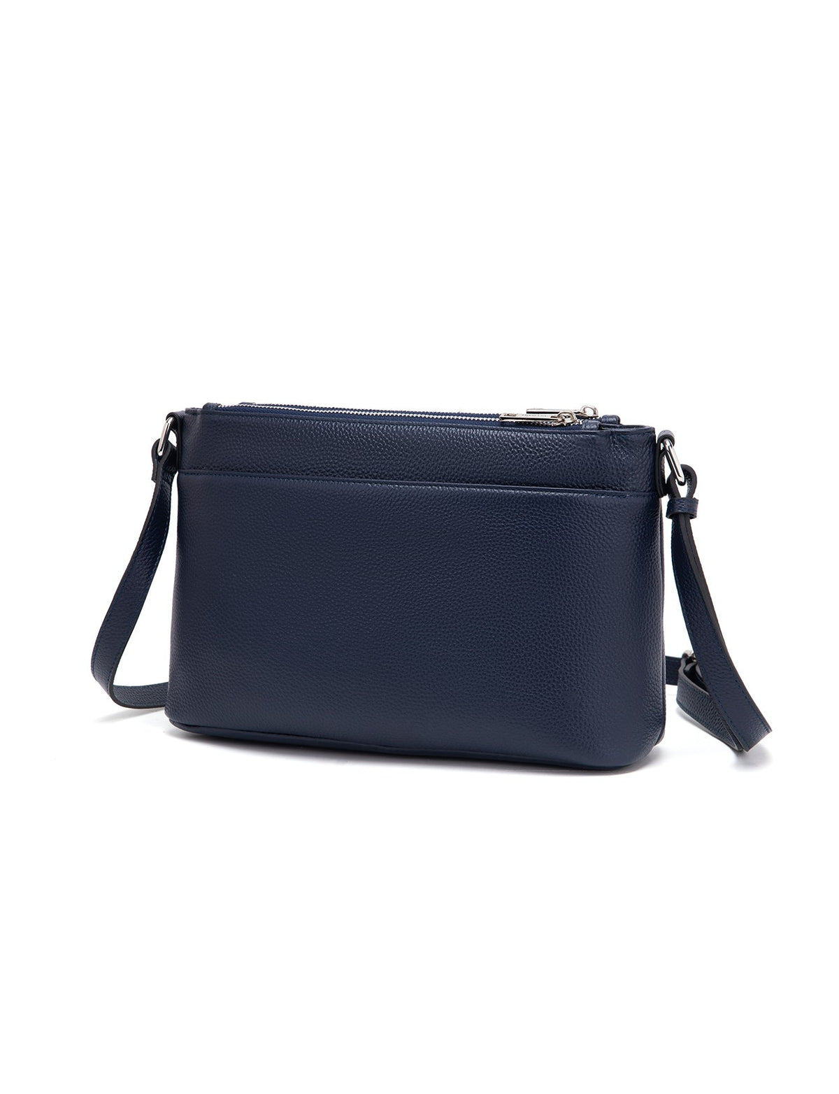 GABRIELLA TRIPLE COMPARTMENT LEATHER BAG- E1-0846-NVY