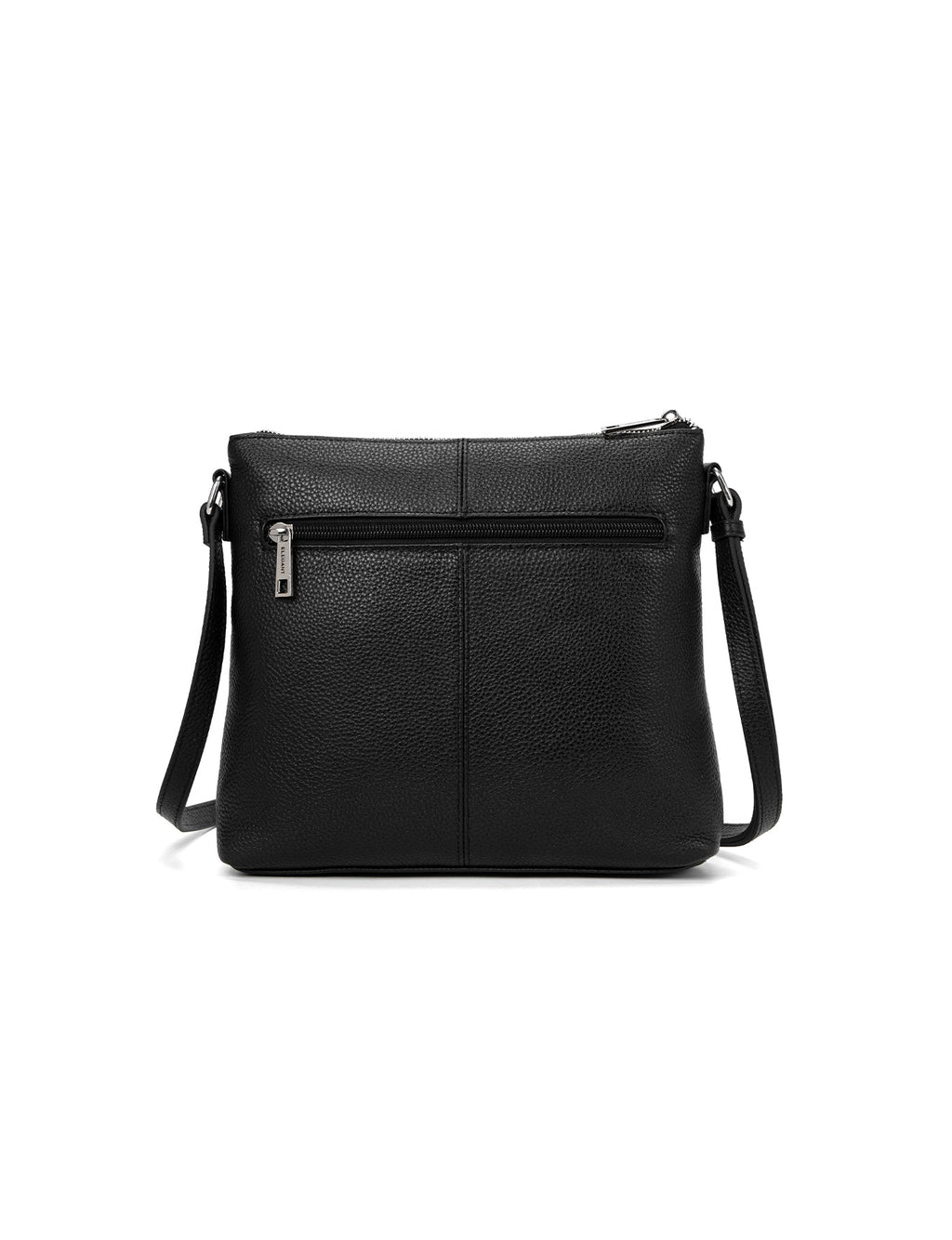 FRANCESCA MULTI CMPT RFID PROTECTED LEATHER XBODY BAG- E1-0851-BLK