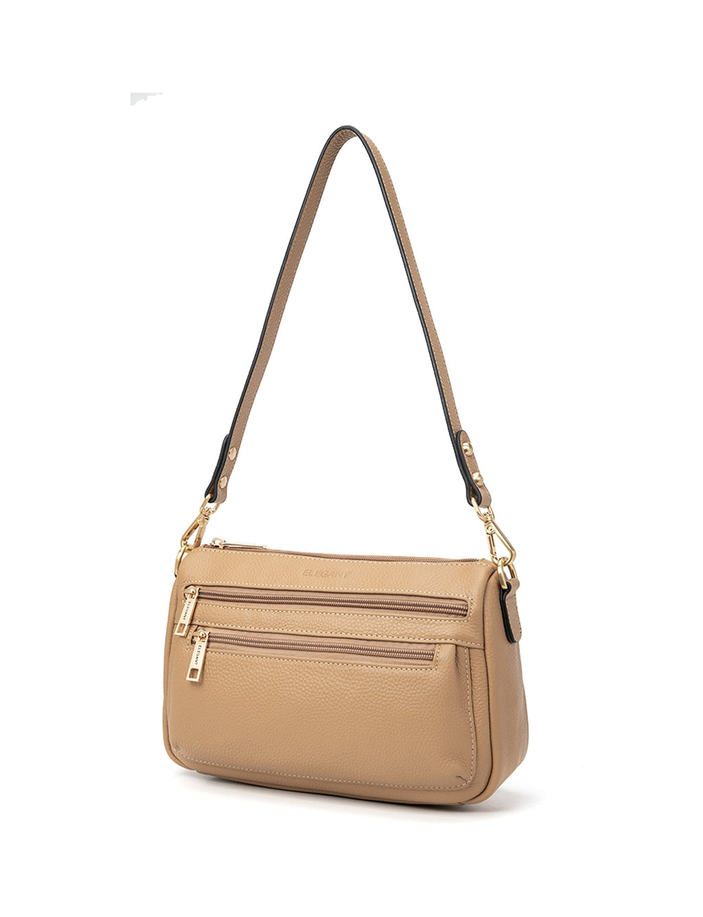GABBY MULTI CMPT LEATHER XBODY BAG- E1-0856-CAM