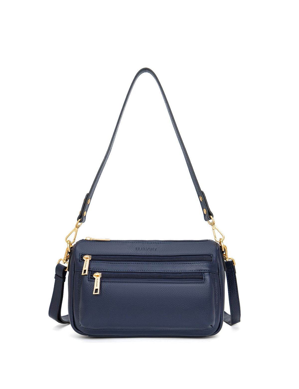 GABBY MULTI CMPT LEATHER XBODY BAG- E1-0856-NVY