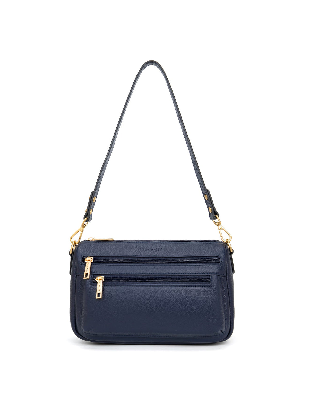 GABBY MULTI CMPT LEATHER XBODY BAG- E1-0856-NVY