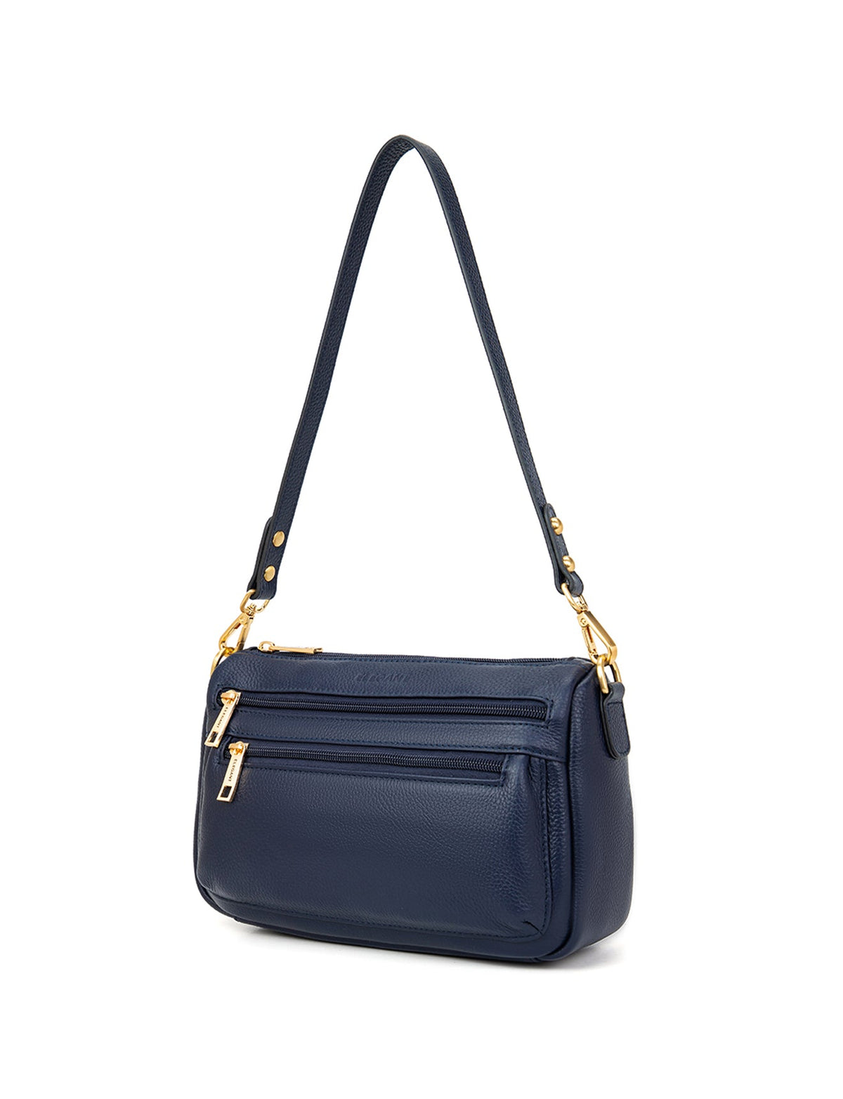 GABBY MULTI CMPT LEATHER XBODY BAG- E1-0856-NVY