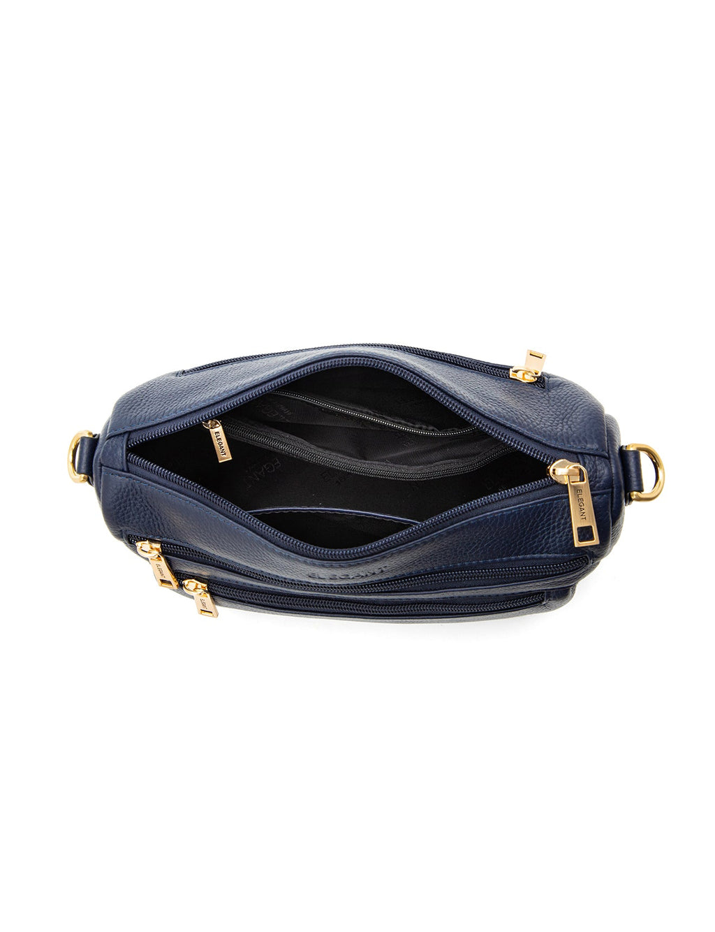 GABBY MULTI CMPT LEATHER XBODY BAG- E1-0856-NVY