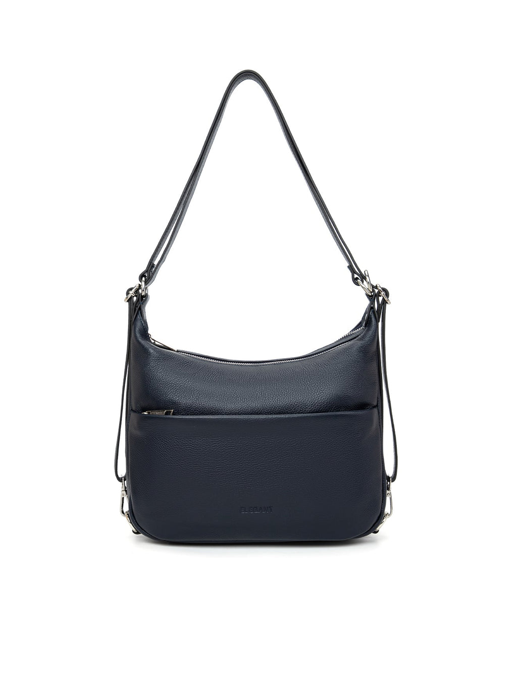 KAYLEIGH CONVERTIBLE LEATHER SHOULDER/BACKPACK-E1-0859-NVY