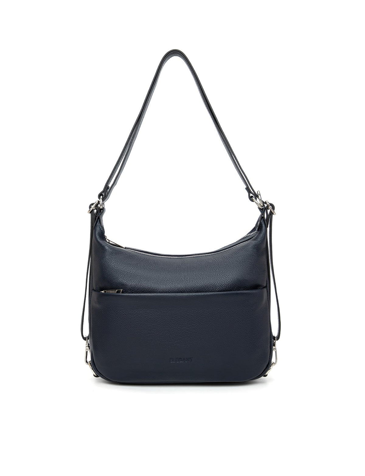 KAYLEIGH CONVERTIBLE LEATHER SHOULDER/BACKPACK-E1-0859-NVY