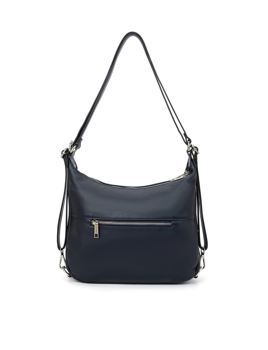 KAYLEIGH CONVERTIBLE LEATHER SHOULDER/BACKPACK-E1-0859-NVY