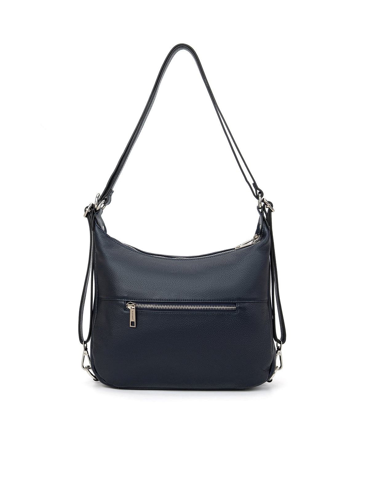 KAYLEIGH CONVERTIBLE LEATHER SHOULDER/BACKPACK-E1-0859-NVY