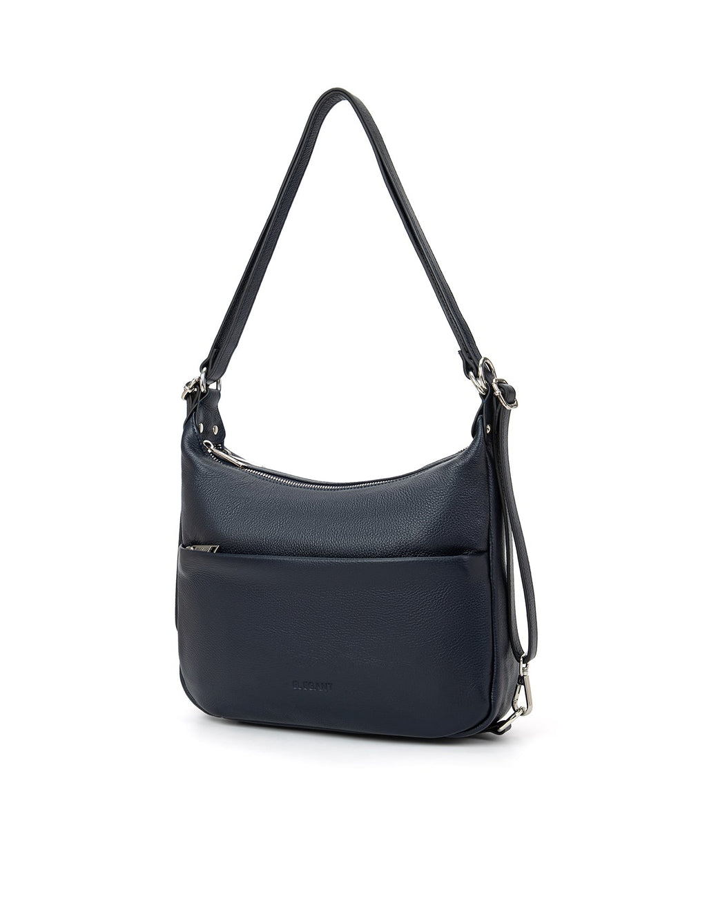 KAYLEIGH CONVERTIBLE LEATHER SHOULDER/BACKPACK-E1-0859-NVY