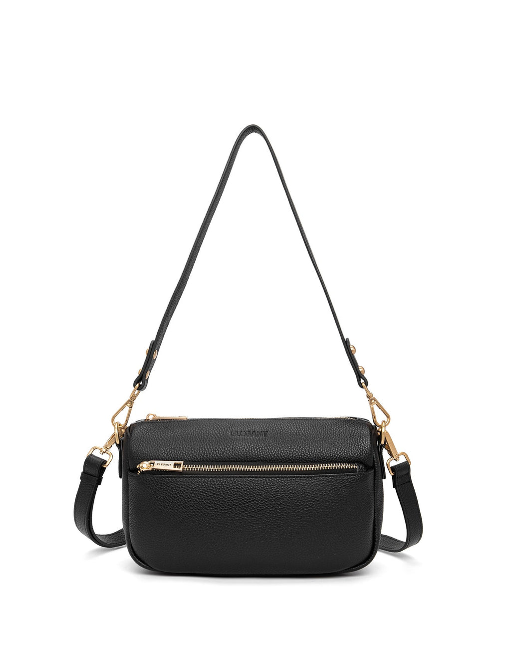 CARRIE LEATHER XBODY BAG- E1-0860-BLK
