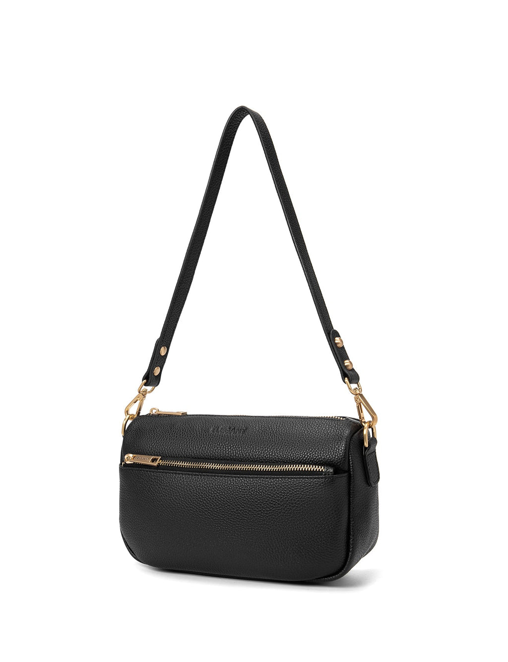 CARRIE LEATHER XBODY BAG- E1-0860-BLK
