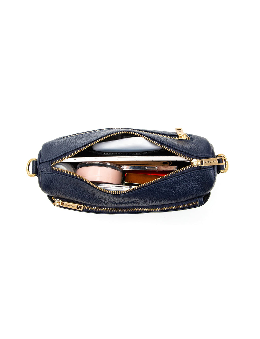 CARRIE LEATHER XBODY BAG- E1-0860-NVY